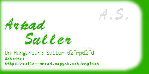 arpad suller business card